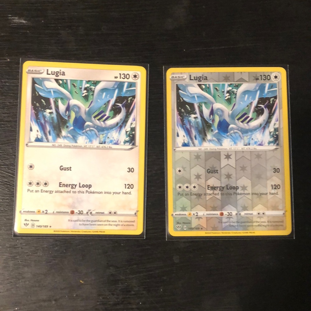 2 Lugia Pokemon Cards
